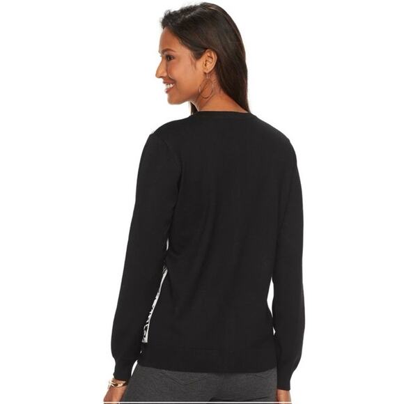 Charter Club Women’s Metallic Print Burnout Velvet Button Up Cardigan Size L - Picture 2 of 9